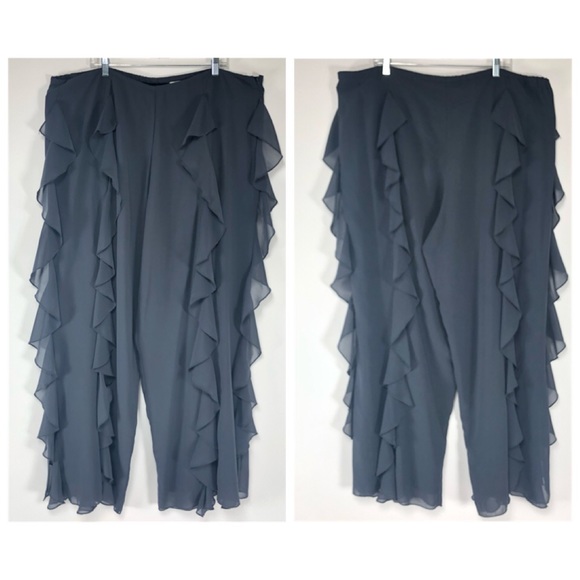 Gray ruffle As-Hro XXL lined dress pant. - Picture 9 of 10